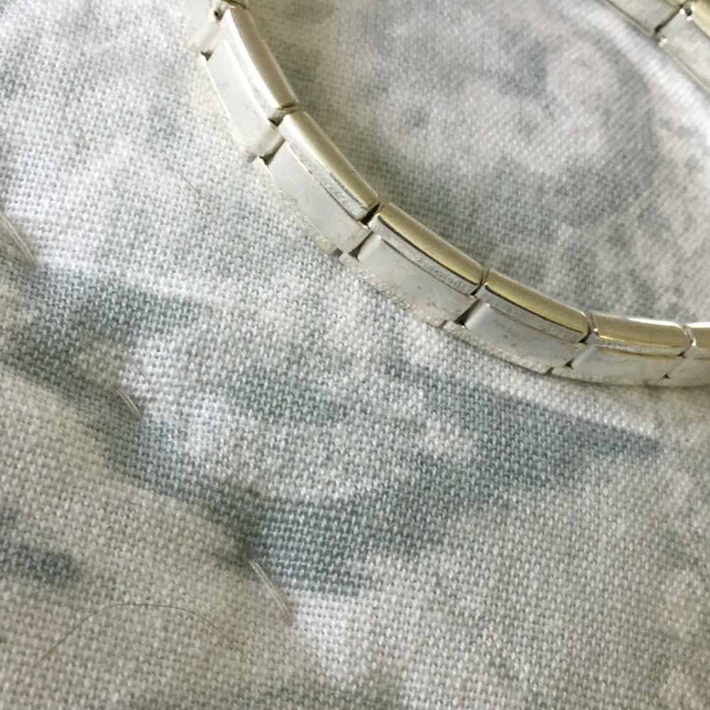 2tone silver metal bracelet - Picture 2 of 4